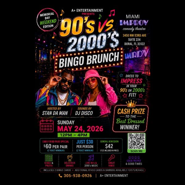 A+ Entertainment Presents: 90’s vs 2000’s Bingo Brunch