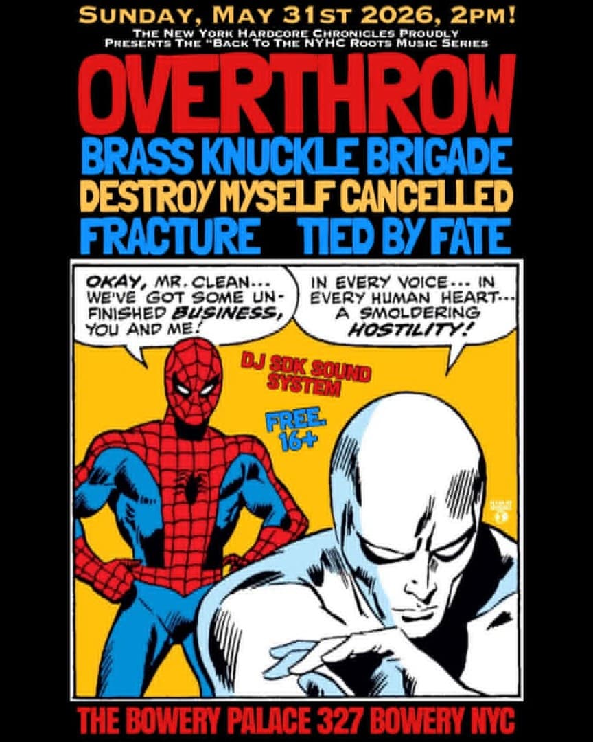 Back to the NYHC Roots: Overthrow | Brass Knuckle Brigade | Fracture | Tied By Fate